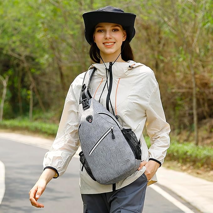 MOSISO Sling Backpack, Multipurpose Crossbody Shoulder Bag Travel Hiking Daypack