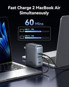 USB C Charger Block 140W, 4-Port GaN PD3.1 PPS Fast Laptop Charger Foldable Compact Power Adapter for MacBook Pro, iPhone 17/16/15 Series, iPad Air, Galaxy S25/S24 Ultra, Steam Deck, Google Pixelbook
