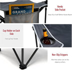 UNNYFEEL Oversized Folding Camping Chair 500 LBS Heavy Duty Lawn Chairs with Portable Folding with Armrest, Cup Holder, Pocket ＆Bag for Outdoor Camping/Beach/Travel/Picnic/Fishing