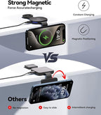 Wireless Charger iPhone Charging Station - 3-in-1 Magnetic MagSafe Charger Multiple Devices for Apple, 15W Fast Charging Foldable Travel Charging Pad for iPhone 17/16/15/14/13/12, AirPods, Apple Watch