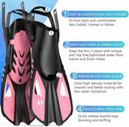 Snorkeling Gear for Adults Men Women, 3 in 1 Snorkel Set with Panoramic View Diving Mask Anti-Fog Anti-Leak, Snorkel Mask Dry Top Snorkel Fins for Swimming, Snorkeling and Travel Diving