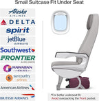 Hanke 16 Inch Underseat Carry On Luggage with Spinner Wheels Airline Approved, Small Rolling Suitcase Softside Underseater Lightweight TSA Travel Roller Suitcase Carry-On Bag(Purple)