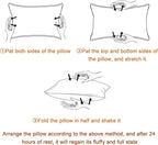 BEDSUM 2 Pack Microfiber Pillows, 13"x18" for Travel, Pets - Soft, Machine Washable Small Pillow for Neck, Wrist, and Knee Comfort, White