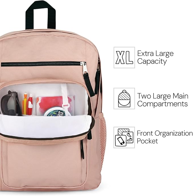 JanSport Laptop Backpack - Computer Bag with 2 Compartments, Ergonomic Shoulder Straps, 15” Laptop Sleeve, Haul Handle - Cargo Green