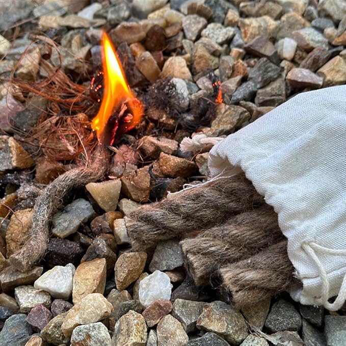 inc. Emergency Fire Starter with Weatherproof Fat Rope Tinder