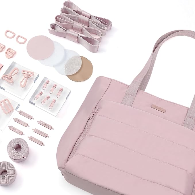 NISHEL Travel Puffy Tote Bag For Women, Ultra-Lightweight Large Tote Purse For Office Day And a Short Weekend Getaway