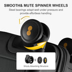 LEVEL8 Carry on Luggage Airline Approved, Small Carry on Suitcases with Wheels, Lightweight Hardside Textured Luggage for Travel, Tsa Approved, 20-Inch, Black