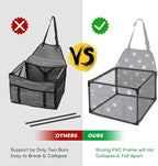 GENORTH Small Dog Car Seats for Small Dogs,Portable Puppy/Pet Car Booster Seat with Clip-On Leash and Mesh Window for Pet Up to 11 lbs