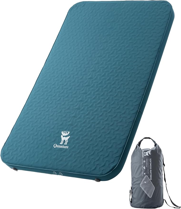 4" Thick Self Inflating Sleeping Pad with Foam, Air Camping Mattress,Innovative Y-Shaped Telescopic Structure,High R-Value and Portable Double Camping Pad for Camping ,Travels, Car, Truck, Hiking