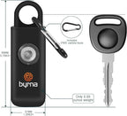 Byrna Banshee Personal Safety Alarm - 130 dB Loud Military Grade Self Defense Emergency Keychain Siren Device with LED Strobe Alert Light for Women, Men, Children, Elderly, Hikers and Runners (Black)