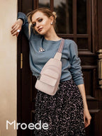 Sling Bag Crossbody Bags for Women Small Cross Body Bag Fanny Packs Chest Sling Purse for Daily Travel Leisure Sport