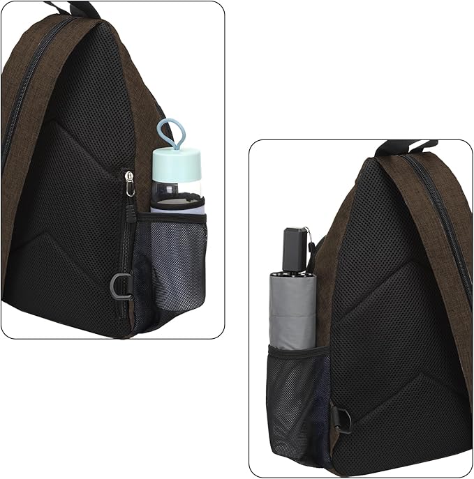 MOSISO Sling Backpack Travel Hiking Daypack, Crossbody Convertible Sling Bag with Front Pocket One Shoulder Chest Bag