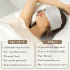 100% Mulberry Silk Sleep Mask Eye Mask for Women Man with Adjustable Band, for Side Sleeper Blackout Sleep Mask for Travel Rest and Office (Gray)