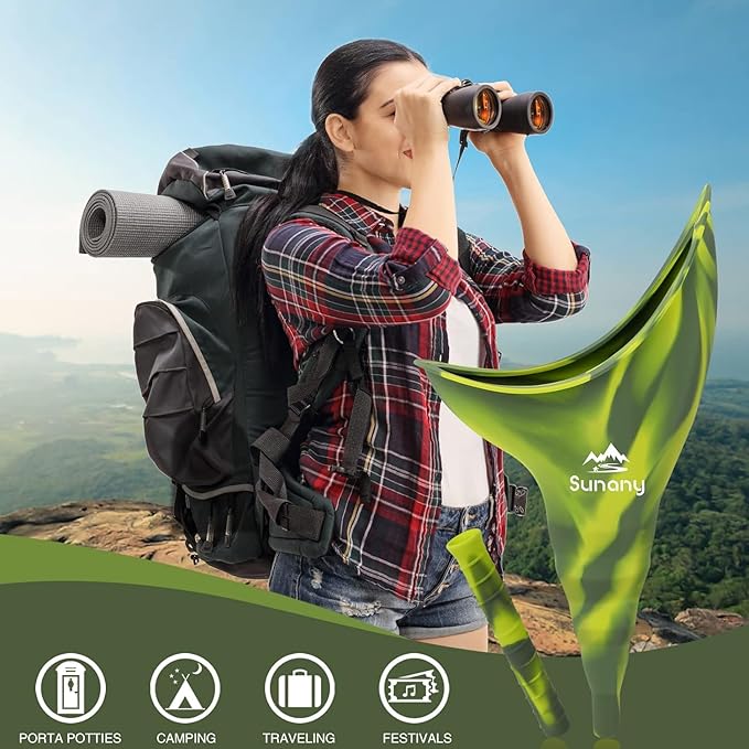 Female Urination Device, Reusable Female Urinal Silicone Women Pee Funnel Allows Women to Pee Standing Up, The Perfect Companion for Camping,Outdoor,Travel（Fuchsia）