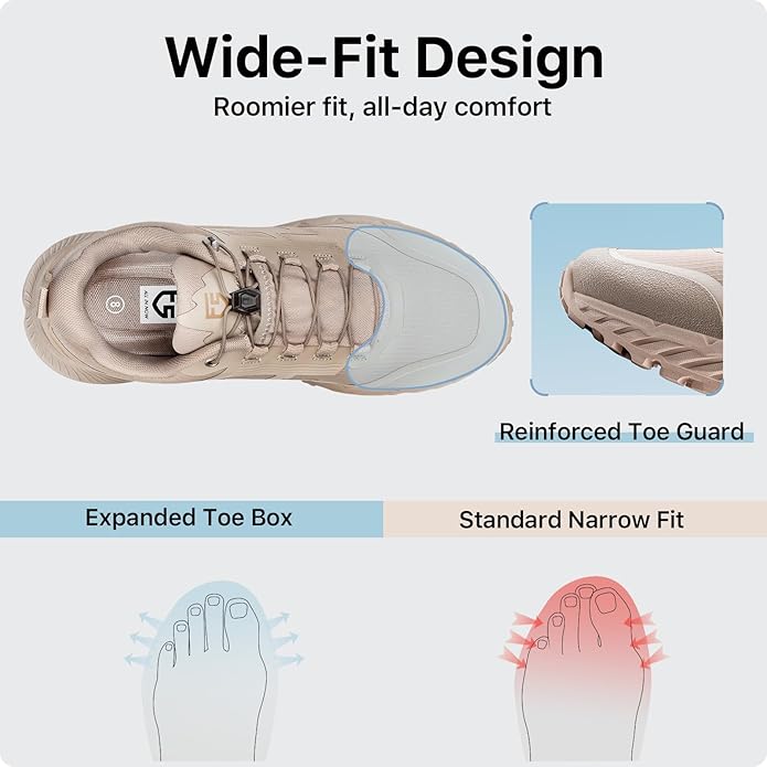 FREE SOLDIER Men's Trail Running Hiking Tactical Shoes - Breathable Lightweight Non-Slip Outdoor Sneakers for Walking Gym Backpacking Athletic Shoes