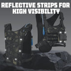 Hydration Vest with 2L Water Bladder for Men and Women,Lightweight Adjustable Hydration Backpack,Reflective Running Hydration Chest Bag for Hiking Climbing Cycling