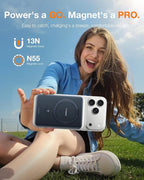 TORRAS EasyGo 0.45" Slim Magnetic Portable Charger Power Bank for iPhone, 5000mAh 22.5W PD Fast Charging Wireless Battery Pack Compatible with Magsafe, iPhone Air,Pro,Pro Max,17,16,15,14,13,12, Black