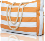 Becokan Beach Bags for Women Large Waterproof Beach Tote Bag Zipper Beach Bags Waterproof Sandproof Swim Pool Bag Large Tote