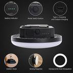 10000mAh Rechargeable Tent Light 3 Lighting Modes, 4000LM LED Portable Camping Lantern, IPX5 Waterproof, 30W Hanging Tent Light with Magnet, for Emergency & Gift