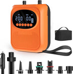 20PSI Electric Paddle Board Pump, Smart Rechargeable SUP Pump with DC 12V Car Connector, Inflation and Deflation Air Pump with Auto-Off for SUP, Kayaks, Tents, Air Mattress, Pool Floats, Inflatables