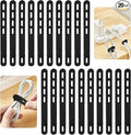 20 Pcs Black Silicone Cable Ties, Reusable Cable Straps Wire Organizer, Cable Management Cord Organizer for Fastening Earphone Phone Charger Home Office Desk Kitchen Appliances Cable Cords Wires