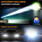 LED Super Bright Flashlight 4000.000 High Lumens, High Powered Rechargeable Flashlights, 6 Modes Zoomable, Waterproof Flash Lights, Tactical Handheld Flashlight for Emergency, Camping, Outdoor, Home