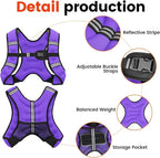 Weighted Vest, 6lb/8lb/12lb/16lb/20lb/25lb/30lb Weight Vest for Men Women, Body Weight Vests Adjustable with Reflective Stripe for Strength Training, Running, Training Workout, Jogging, Walking