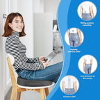 CushZone Seat Cushion, Office Chair Cushions, Car Seat Cushion, Non-Slip Sciatica & Back Coccyx Tailbone Pain Relief Chair Pad, Memory Foam Pillow for Computer Desk, Wheelchair, Driving(Grey)