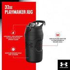 Under Armour 32 oz Insulated Water Bottles - Sports Water Jug with Handle, Fence Hook, Leak Resistant for Baseball, Football & More, 32 oz Water Bottles, Sports Water Bottle Insulated