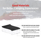 zzlamb Camping Blanket, Outdoor Lightweight Travel Blanket Puffy Portable Down Alternative, Windproof Warm Cloak with Snaps, Cozy Quilt Backpacking Picnic RV Plane Car Hammock Beach Climbing