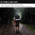 Frelaxy Hi-Visibility Backpack Rain Cover with Reflective Strip 100% Waterproof Ultralight Backpack Cover, Storage Pouch, Anti-Slip Cross Buckle Strap, for Hiking, Camping, Biking, Outdoor, Traveling