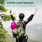 SZHLUX Camping Hammock Double & Single Portable Hammocks with 2 Tree Straps and Attached Carry Bag,Great for Outdoor,Indoor,Beach,Camping,Purple & Pink, Medium