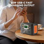 HOWEASY Portable Power Station 260W,178Wh Solar Generator with 65W USB-C, 110V Pure Sine Wave AC Outlet, Backup Lithium Battery for Outdoor Camping Travel Home Emergency