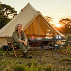 3ft Camping Table Foldable, 4 Adjustable Heights Waterproof Aluminum Roll Up Camping Table with Carrying Bag, Lightweight, for Garden, Picnic, Outdoor, Travel, Backyard, Beach, 35” X 16”, Black