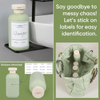DEMORA 3.4 oz Travel Size Bottles TSA Approved for Toiletries, Leak Proof Plastic Travel Squeeze Bottles Refillable Toiletry Containers with Flip Caps and Labels for Shampoo Lotion (Green, 4 Pcs)