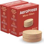 AeroPress Natural Paper Microfilters, AeroPress Coffee Filters, Unbleached Round Paper Filters for Coffee Makers, Must-Have Coffee Accessories, Standard, 2 Pack, 400 Count