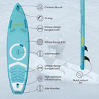 Inflatable Paddle Board,Stand Up Paddle Board Set, Extra Wide SUP Board with Removable Fin, Floating Paddle, Hand Pump, Waterproof Phone Pouch,Traveling Board