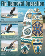 YASKA Inflatable Stand Up Paddle Board - 11ft Extra Wide Paddleboard with Premium SUP Board Accessories,Camera Mount,Non-Slip EVA Deck,5 Handles,Youth/Adult