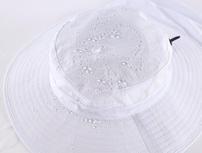 Home Prefer UPF 50+ Sun Hats for Men Women Wide Brim Fishing Hat with Neck Flap Summer Safari UV Protection Bucket Hat