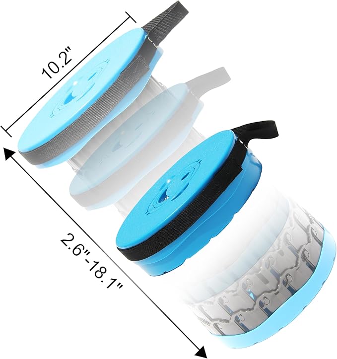 ALEVMOOM 18" Collapsible Stool, 800lbs Max Weight, Heavy Duty Portable Retractable Folding Telescoping Foldable Camping Stool for Adults Outdoor Fishing Travel BBQ (Blue)