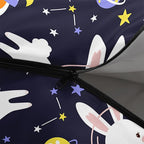 AILONEN Pink Lovely Rabbit Sleeping Bag for Girls Kids Adults,Warm and Cool Weather,Lightweight,Waterproof Backpacking,Cartoon Flowers Printed Bunny Sleeping Bag for Camping