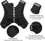 Weighted Vest, 6lb/8lb/12lb/16lb/20lb/25lb/30lb Weight Vest with Reflective Stripe, Weighted Vest for Men Women Workout Equipment for Strength Training, Running, Jogging, Fitness, Weight Loss