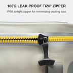 Portable Soft Cooler 12 Cans, IP68 Tizip Leak-Proof Zipper for Camping, Fishing, Beach, Outdoors Insulated Ice Chest with Reusable Ice Pack