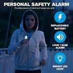 Safesound Personal Alarm: Your 130dB Self-Defense Companion - Keychain Emergency LED Flashlight - Security and Protection for Women, Girls, Kids, and The Elderly (White, 1)