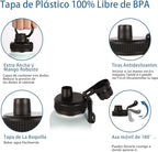 Volhoply Insulated Water Bottles Bulk 8 Pack, 40 oz Stainless Steel Sports Bottle with Paracord Handle Spout Lid, Double Walled Vacuum Metal Travel Cups with Wide Mouth for Adults Hiking(Fog,8 Set)