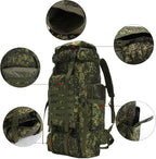 Hiking Backpack for Men 70L/100L Camping Backpack Military Rucksack Molle 3 Days Assault Pack for Climbing