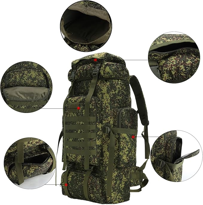 Hiking Backpack for Men 70L/100L Camping Backpack Military Rucksack Molle 3 Days Assault Pack for Climbing