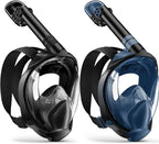 Zenoplige Full Face Snorkel Mask Adults,Dry-Top Snorkeling Gear with Camera Mount,Foldable 180-Degree Panoramic Scuba Mask for Snorkeling Diving Swimming Travel,Snorkel Mask Anti-Fog & Anti-Leak