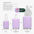 Traveler's Choice Pagosa Hardshell Expandable Luggage with Spinner Wheels, Lavender, 26-Inch Medium