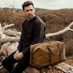 S-ZONE Duffle Bag for Travel Canvas Duffel Bag Carry on Weekender Bag for Men